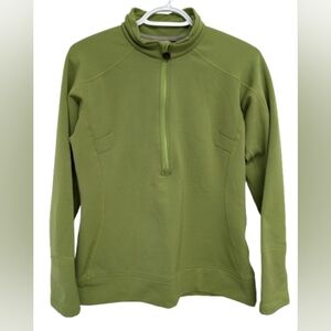 MEC Women’s Green 1/4 Zip Fleece Pullover Size M Outdoor Hiking
